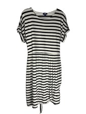 Ralph Lauren Chaps Dress Sz XL Nautical Stripe Faux Wrap Coastal  Preppy NWT