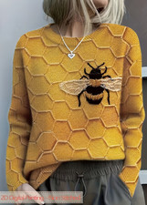 Einzigartiger Damenpullover mit 2D Muster Fr�...
