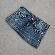 Miss Me Damen Denim Minirock kurz blau Gr. 26...