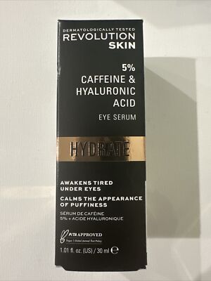  Revolution Skincare 5% Caffeine Solution & Hyaluronic Acid FREE SHIPPING 