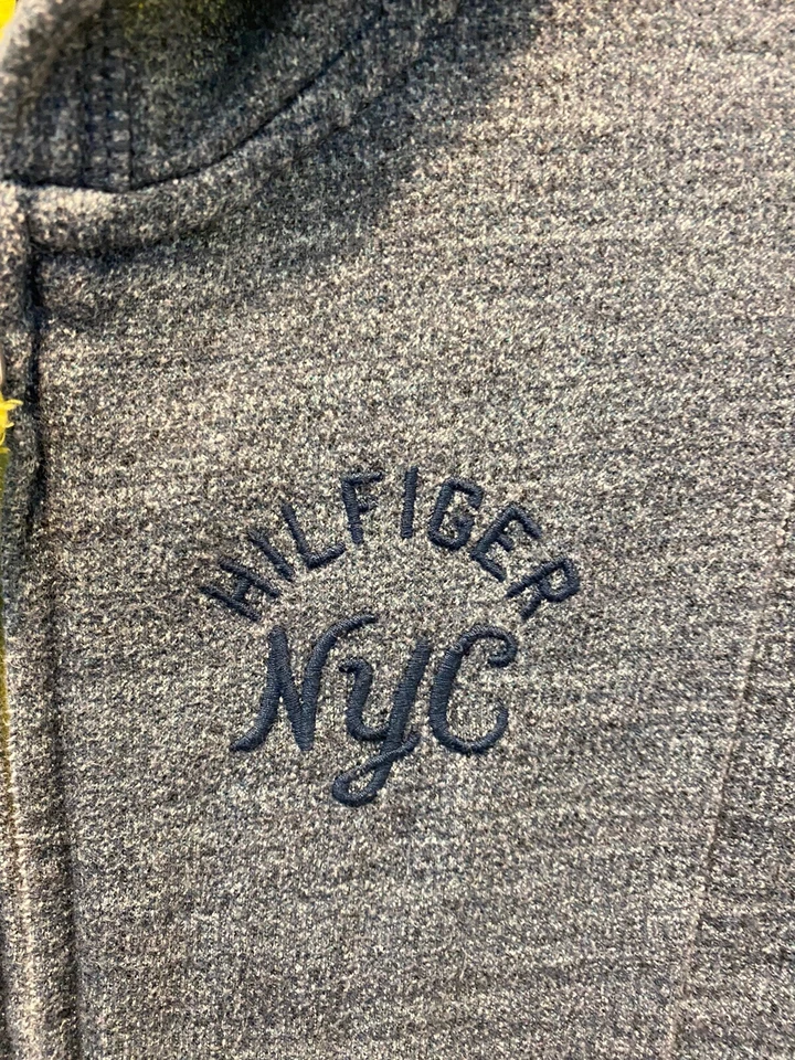 girls tommy hilfiger medium 8/10 zip up hoodie sweatshirt Blue Gray Heather - Image 3 of 4