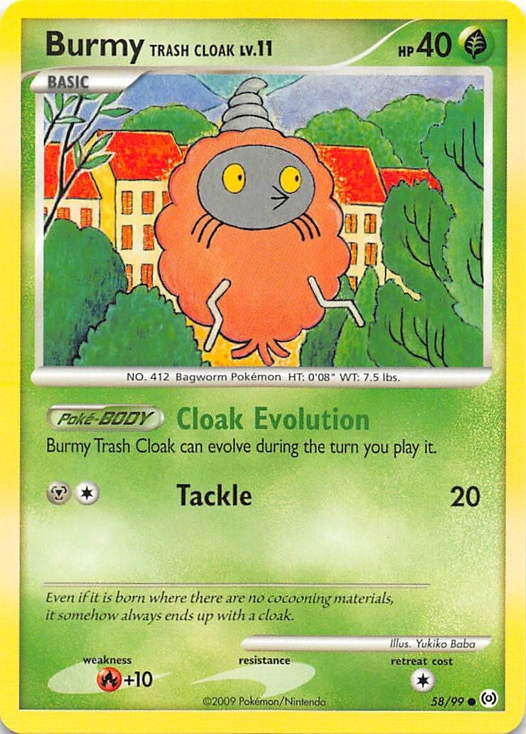 Burmy 58/99 - NON-Holo COMMON - Platinum Arceus - 2009 POKEMON CARD - NM/M