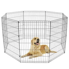 36 Inch 8 Panels Dog Playpen Crate Fence Pet Play Pen Exercise Puppy Kennel Cage