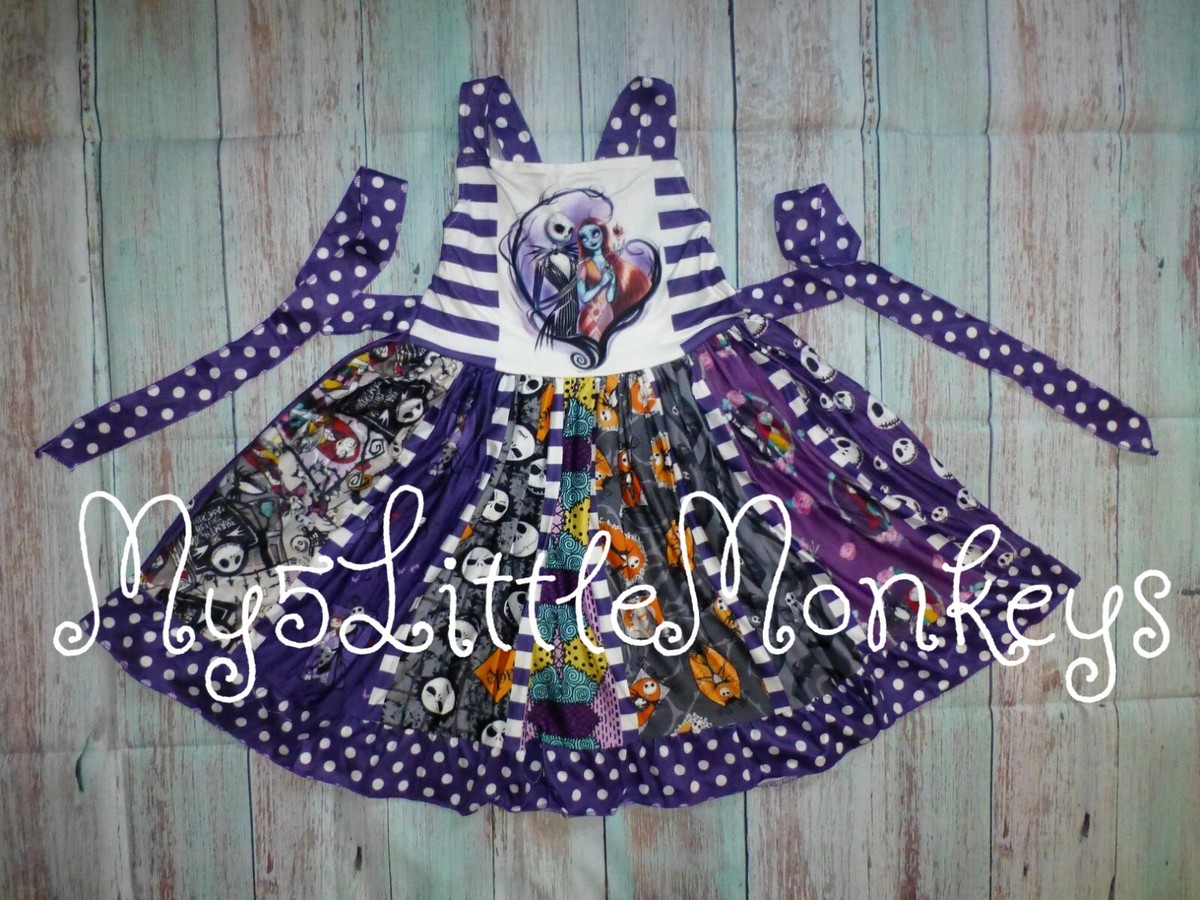 nightmare before christmas twirl dress NEW Boutique Jack Skellington Halloween Little sleepies