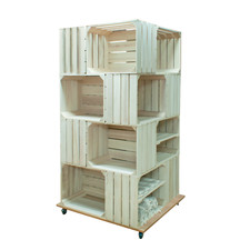 Large Crate Square Retail Island Gondola Shelving - Shop & Home (CRATE/22)