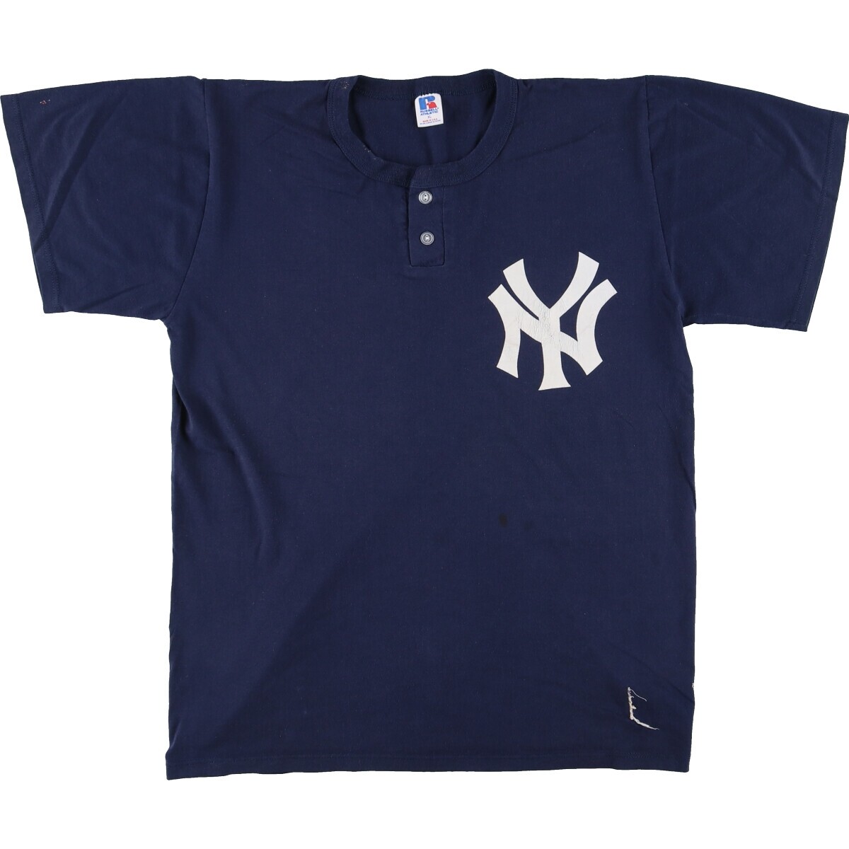 Russell MLB NEW YORK YANKEES New York Yankees Henley neck logo 