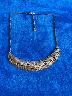 Sterling Silber Halskette Halsreif aus Indien 17,2g (B-8)
