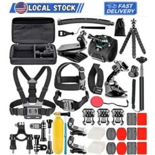 Fit for Gopro Hero 10 11 12 8 7 6 5 Accessory Kit Bundle Chest Head Mount 50 Pcs