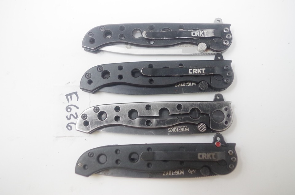 LOT 4 CRKT M16 Knives Carson Design Folding M1601KS M1601S M1610KZ
