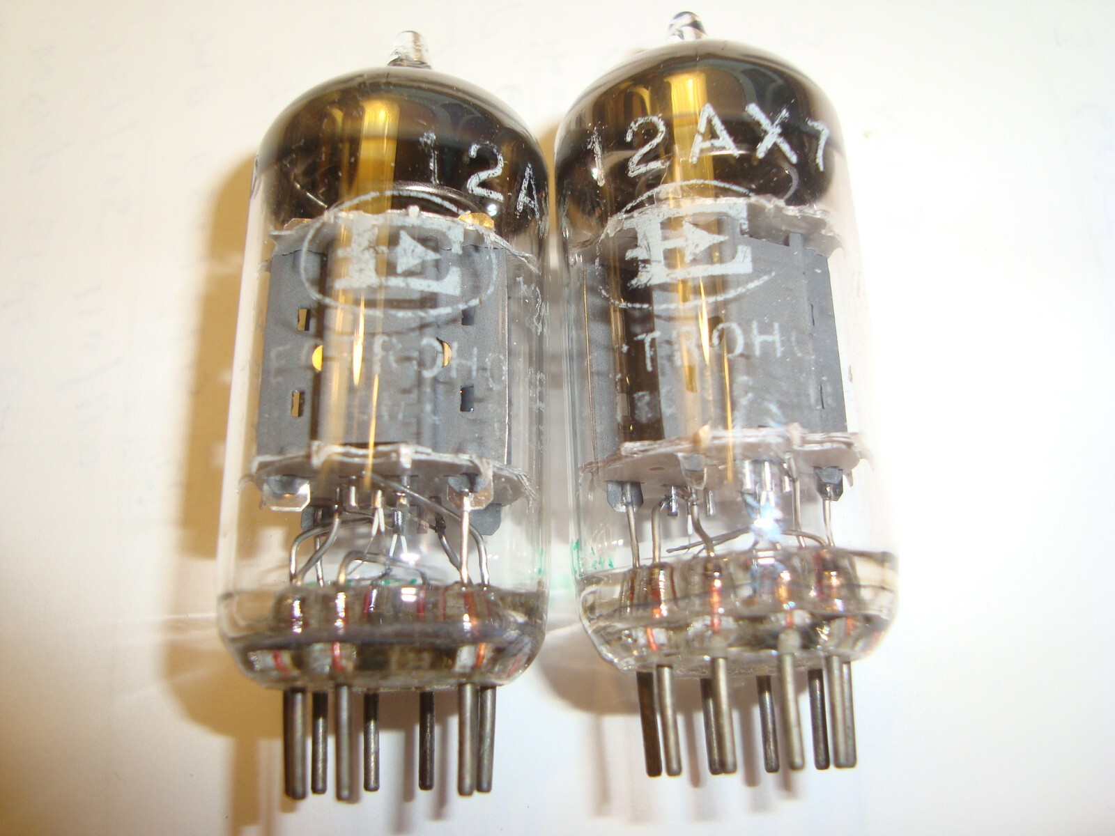 Pair of 12AX7 Tubes, By Philips of Netherlands. Among the Best Sounding Tubes