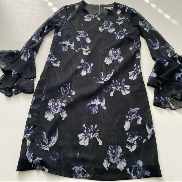 H&m flounce cheap sleeve dress