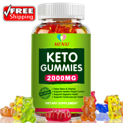 Keto ACV BHB Gummies 2000MG  Weight Loss Detox Keto Diet Pills 60 Gummy