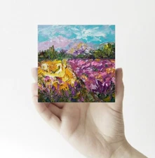 Original Art Landscapes Mountain painting Art Tuscany Painting Italy Impasto art