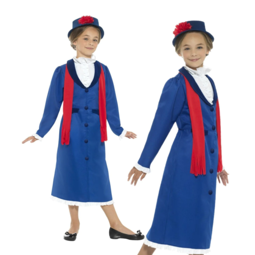 Niños Victoriano Niñera Disfraz Poppins Chicas Libro Semana Día Disfraz, VI - Imagen 1 de 6