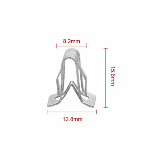25PCS Metal Fastener Clips 1/2" X 5/8" For Car Dash Panel Retainer Moulding Trim - Picture 6 of 12