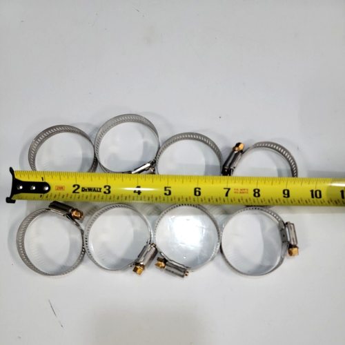 (8) Adjustable Hose Pipe Clamp Straps 1-5/16 - 2-1/4 Stainless Steel Lot - Picture 3 of 4