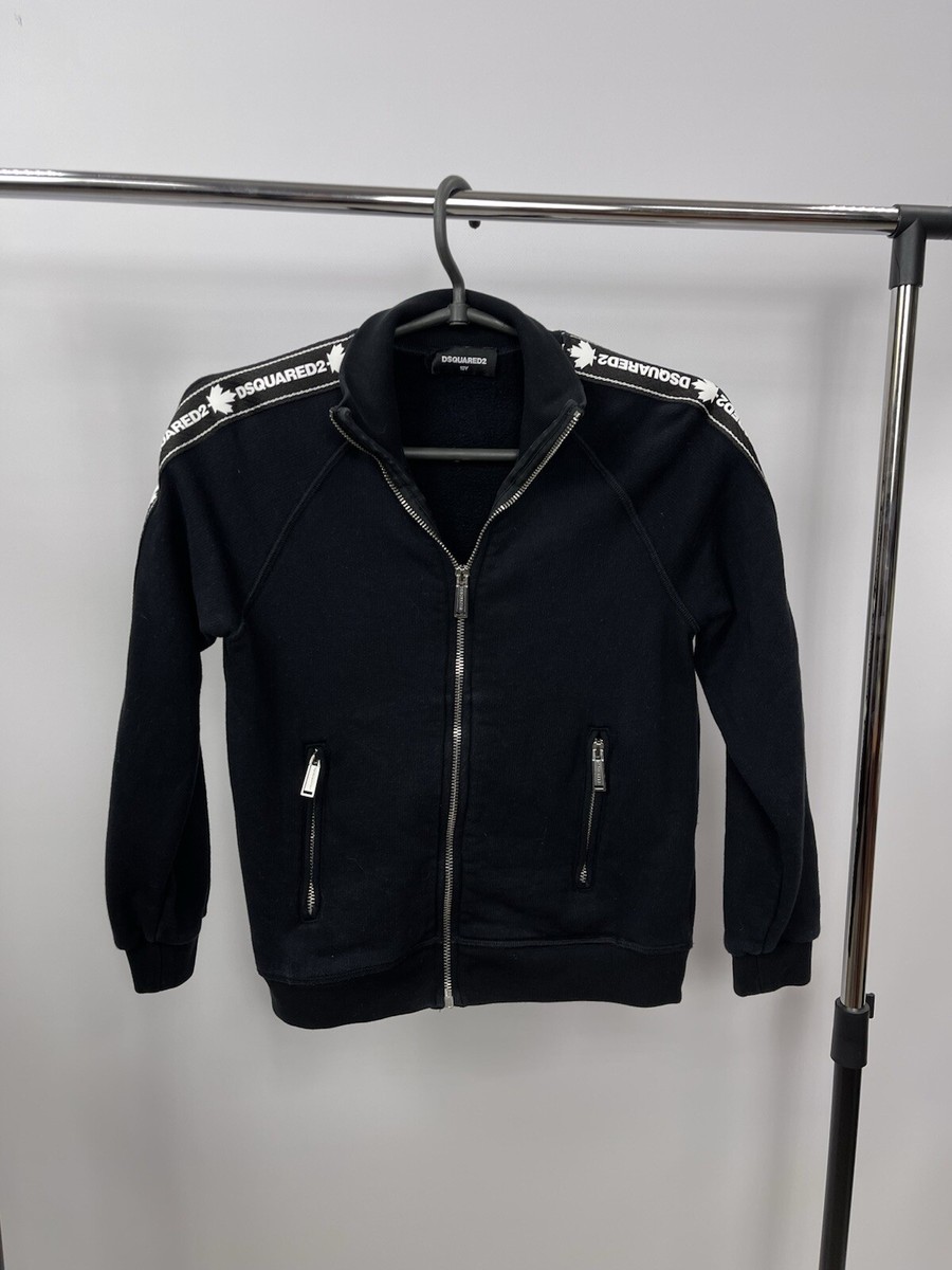 美品　DSQUARED2　Line Track Zip Sweater Dsquared2 Sweater Zip Opti Size 10 years Black Italy | eBay