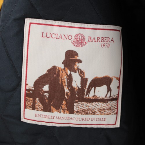 Luciano Barbera NWT Waxed Cotton Vest w Leather Details Size 50 (M US) In Yellow - Picture 9 of 13