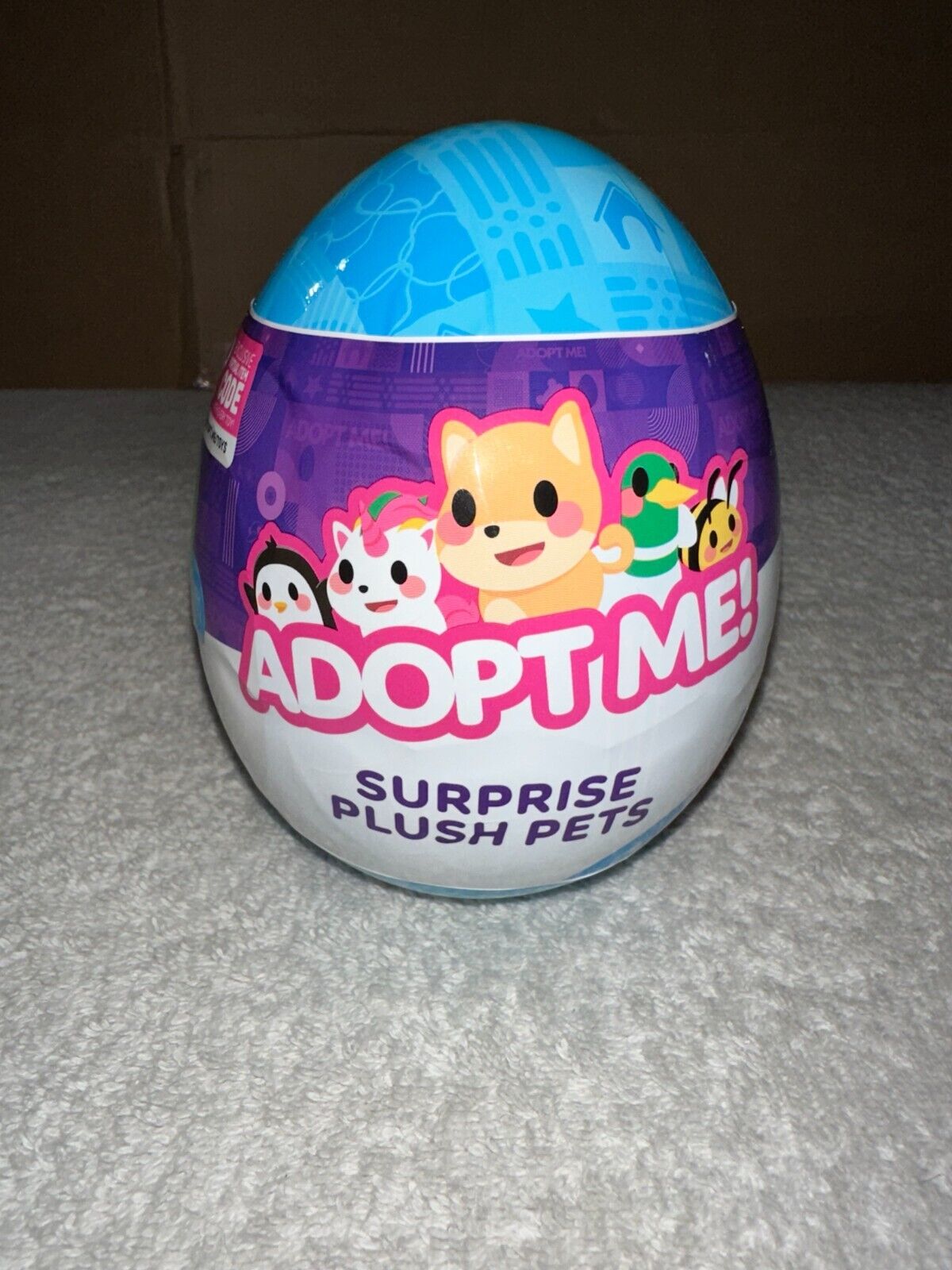 Adopt Me Egg Roblox Surprise Plush Pets Uncommon Rock w/ Item Code b