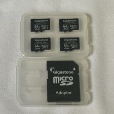 Gigastone 64GB 4-Pack Micro SD Card Full 4K HD Video, Surveillance Security, Cam