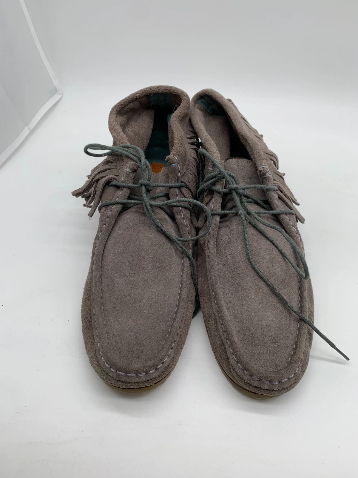 CLARKS Stivaletti Vaquetillas scamosciati 41 7 5 8 ottime condizioni mocassino frange stivaletti grigi stringati