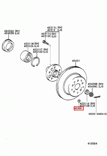 Genuine RAV4 ZSA44 ZSA42 Regius KCH40 Rear Hand Brake Shoe Adjuster Plug x2 - Picture 13 of 20
