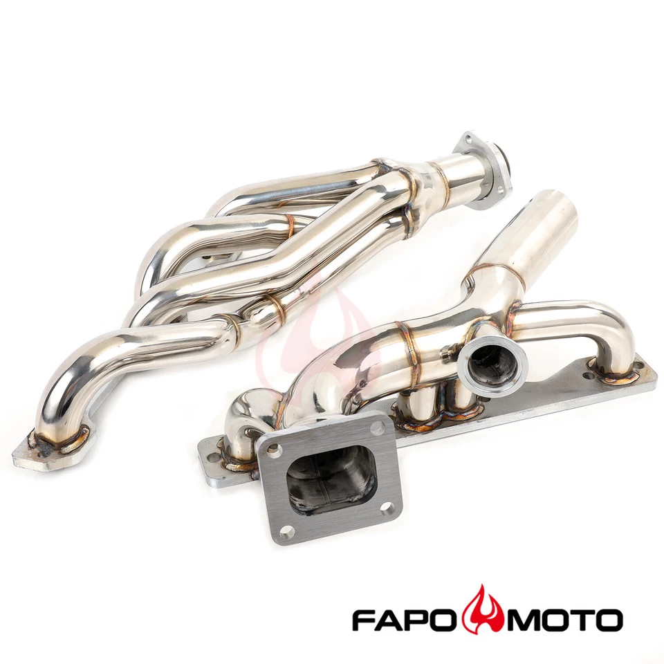 FAPO Single Turbo Headers for Chevy Nova Camaro Chevelle Caprice Small Block V8 - Image 4 of 4