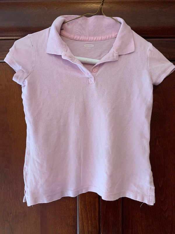 Old Navy Girls Collared Polo Uniform Shirt Size S(6-7)