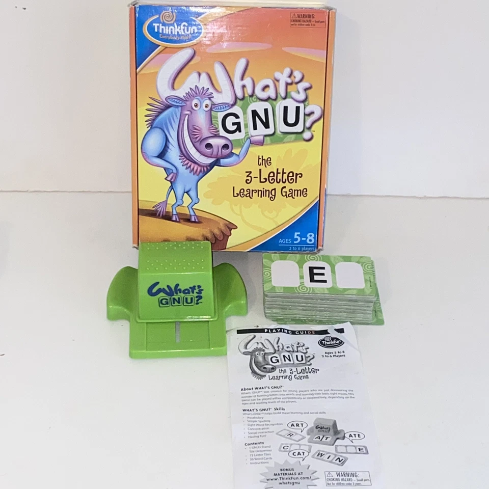 2004 ThinkFun What's Gnu The 3 Letter Learning Game Ages 5-8 - Image 3 of 4