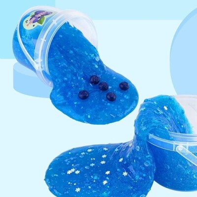 DIY Slime Making Kit NEW In Box Kid's Crafts Blueberry Mix-Ins Included