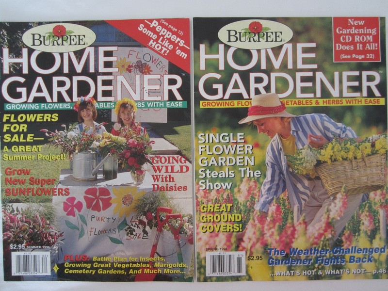 BURPEE HOME GARDENER Magazines Lot of 2 Spring & Summer 1998 Vegetables Flowers