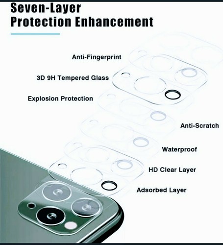 For Apple iPHone 12 pro Max Camera lens clear 9H Tempered Glass camera Protector - Photo 3 sur 7