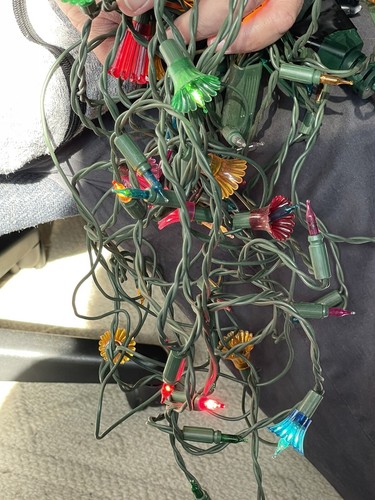 Pacchetto Luci Albero di Natale Vintage Alcune Funzionanti Alcune Non Hanno Lampadine Pl Leggi!! - Foto 6 di 7