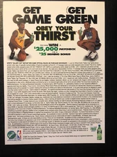 Vintage 1998 Kobe Bryant Lakers SPRITE Soda Static Ad VERY RARE 7” x 5” Unused