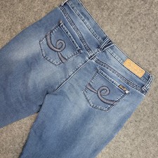 Seven7 Jeans Womens 10 Girlfriend Distressed Medium Wash Stretch Casual Preppy Y