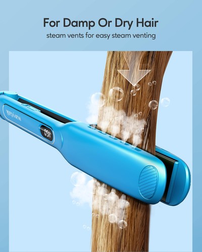 Wavytalk Hair Straightener, 1.7 Inch Wide Titanium Wet to Dry Flat Iron for H... - Picture 2 of 8