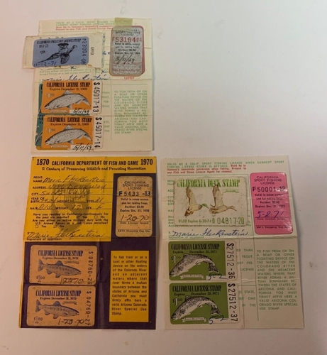 Timbre De Pêche Résident Californie 1962 - Sur Permis (État Moyen)