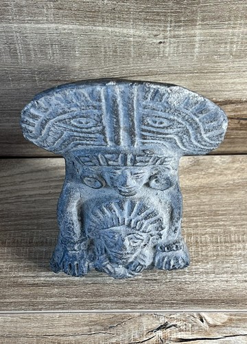 ANTIQUE-Rare Pre-Columbian Pottery Artifact–Mesoamerican-Aztec/Maya Style-5”3/4H - Picture 6 of 24