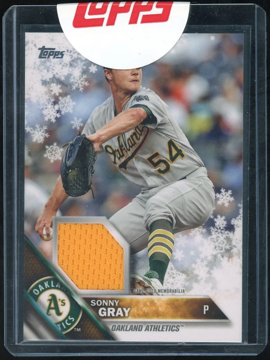 2016 Topps Holiday Sonny Gray Jersey Athletics Reds