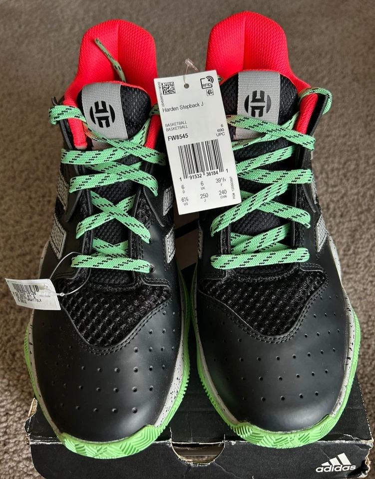 Zapato de baloncesto Adidas unisex niño Harden S. negro/como nuevo, talla 6,5. ligero desgaste en caja Foto 4 de 4