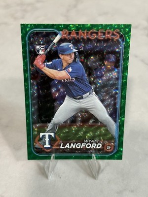 2024 Topps Update - Wyatt Langford #US151 Green Crackle Foilboard /499 (RC)