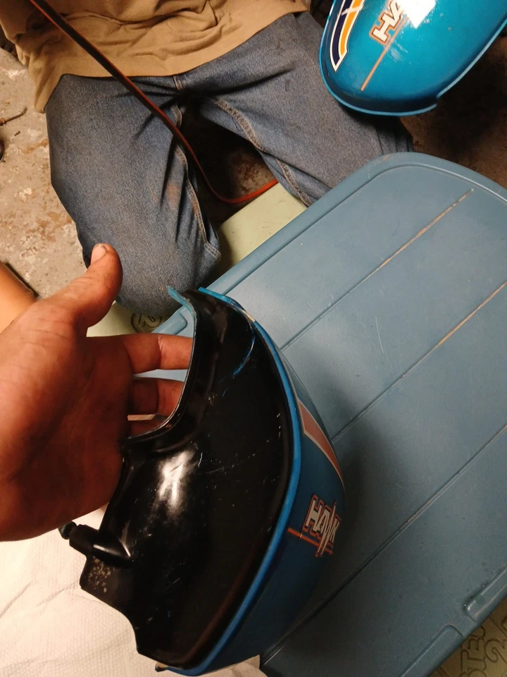 Honda CB400 1978 Hawk panel de cubierta lateral izquierdo 78 halcón Foto 2 de 4