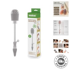 Long Handle Silicone Bottle Brush - Efficient Cleaning for Maternity Gear  More