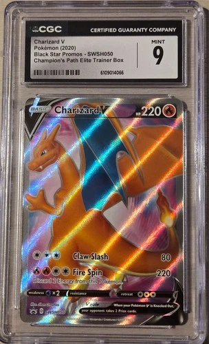 Charizard V SWSH050 Champion’s Path ETB Promo CGC 9 Mint