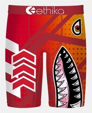 Ethika the Staple Viewtiful Orange Red Bomber Long Boxers Men's M (30-32) NIP