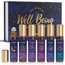 Essential Oils Roll On Set, Natural Self Care Essential Oil Blends Gift for W...