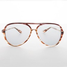 80s Pilot Sunglasses with Transition Glass Lens Brown Fade - Birdy