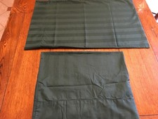 Charter Club 1 pair of dark green sateen stripe pillowcases standard size