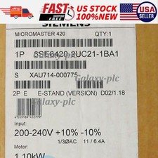 New Siemens 6SE6420-2UC21-1BA1 6SE6 420-2UC21-1BA1 MICROMASTER420 without filter