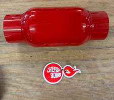 Cherry Bomb 87527CB - Glass Pack Series Steel Round Straight Neck Red Exhaust